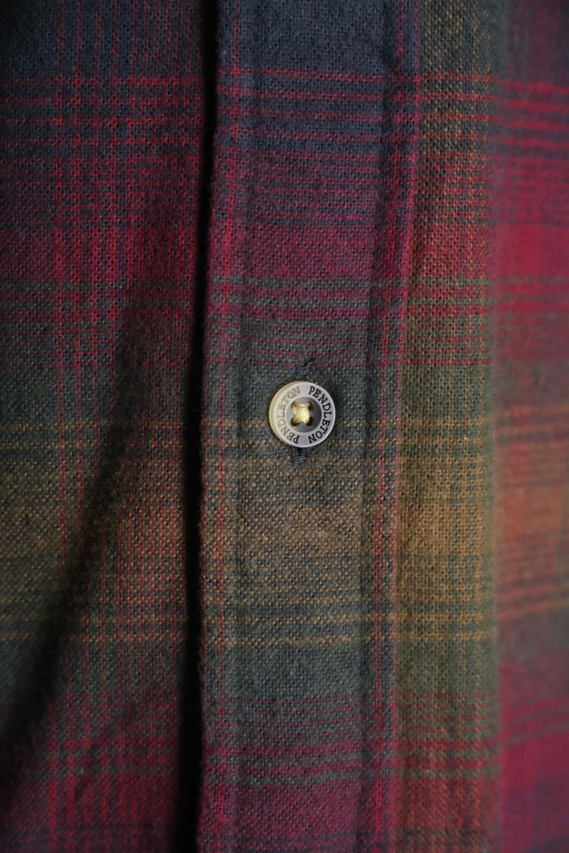 "PENDLETON" gradation ombre check shirt