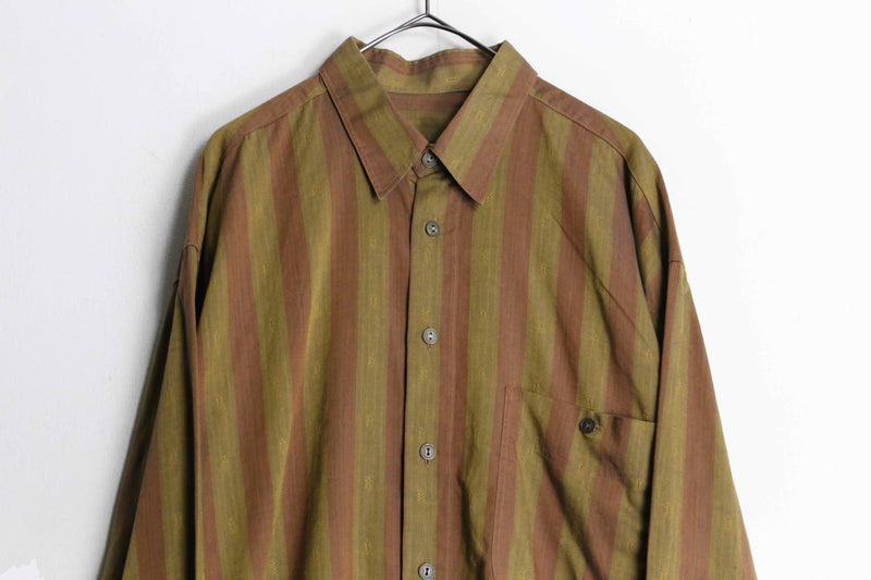 bold stripe cotton loose shirt