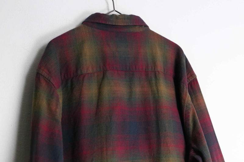 "PENDLETON" gradation ombre check shirt