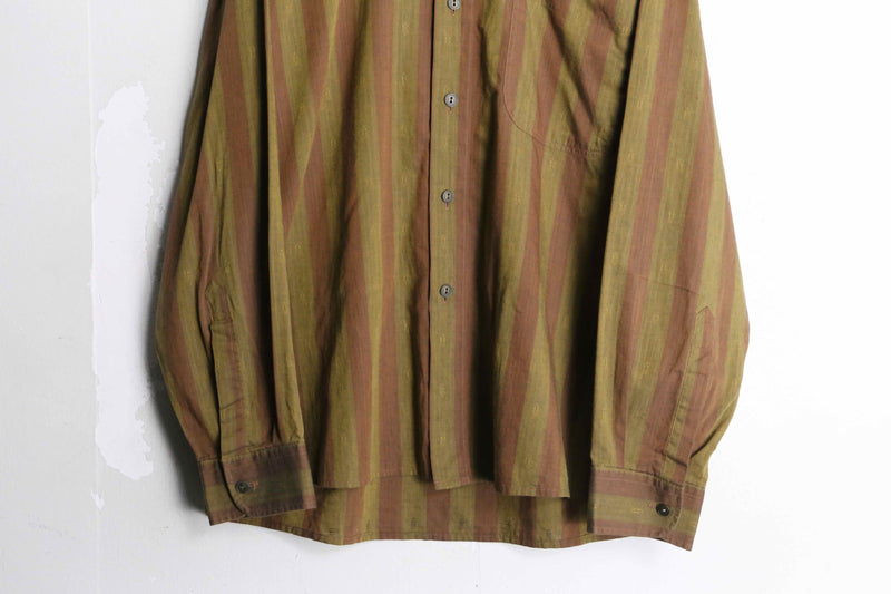 bold stripe cotton loose shirt