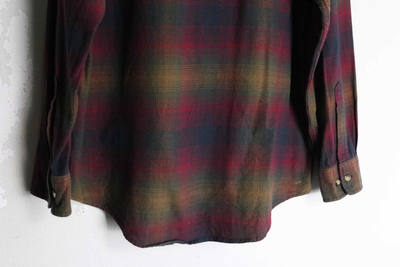 "PENDLETON" gradation ombre check shirt