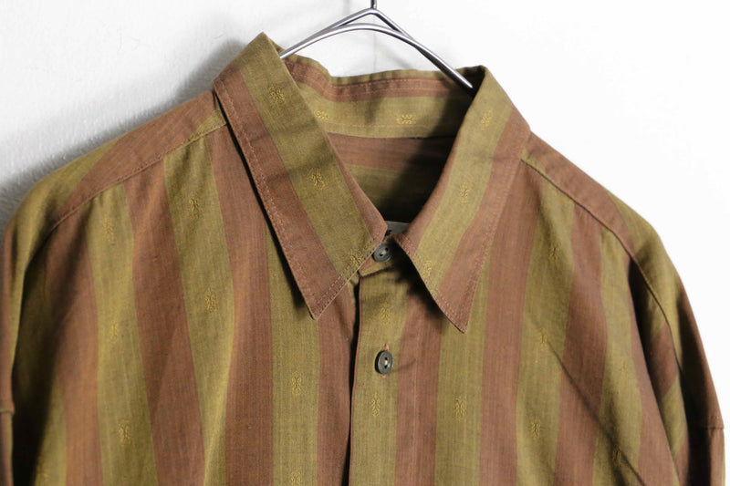 bold stripe cotton loose shirt