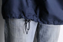 "KING SIZE" navy × red piping oversized track jacket