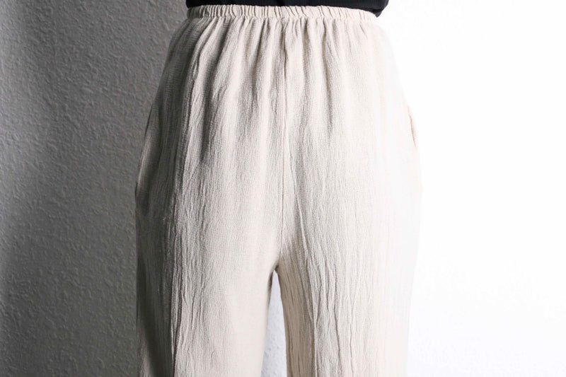 wrinkles textile cotton buggy easy pants