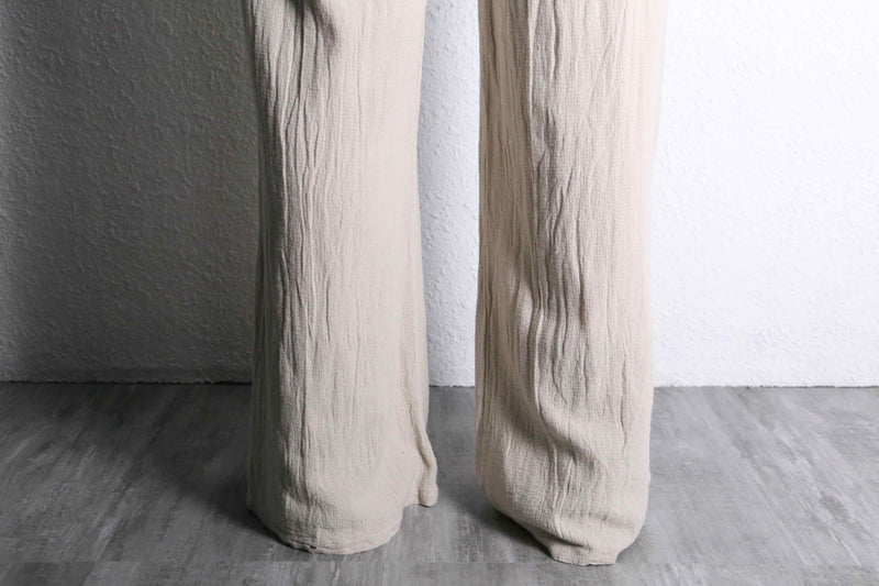 wrinkles textile cotton buggy easy pants