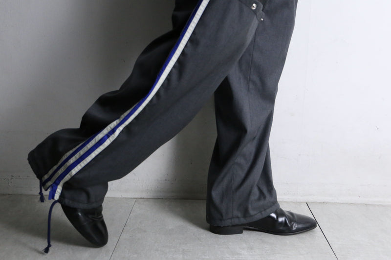 "Re:make" track × slacks layered mesh pants