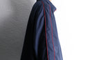 "KING SIZE" navy × red piping oversized track jacket