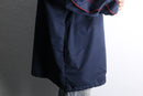 "KING SIZE" navy × red piping oversized track jacket