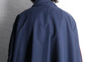 "KING SIZE" navy × red piping oversized track jacket