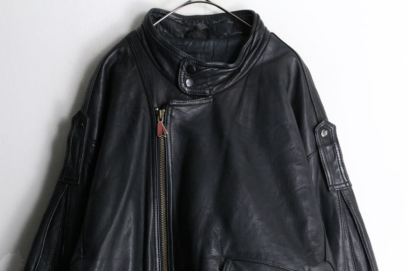 double riders black leather jacket