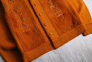 late 1970- early 80s CAMPUS suede switch cardigan