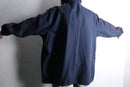 "KING SIZE" navy × red piping oversized track jacket