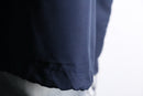 "KING SIZE" navy × red piping oversized track jacket