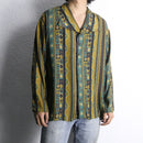 geometric ethnic pattern box silhouette shirt
