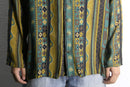 geometric ethnic pattern box silhouette shirt