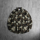 1980-90s flower pattern sheer shirt