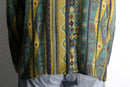 geometric ethnic pattern box silhouette shirt