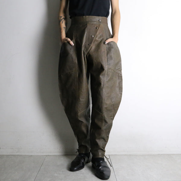 brown leather jodhpurs pants