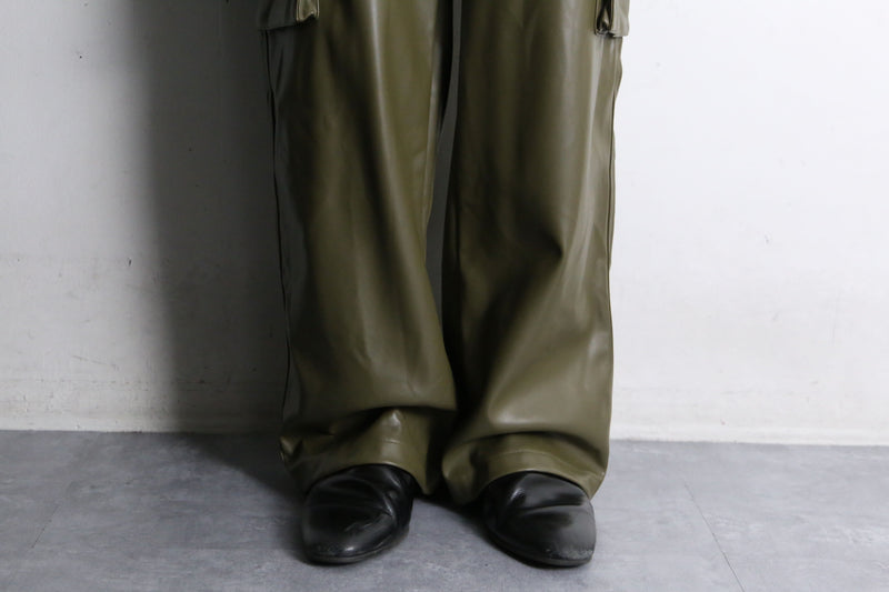 khaki wide straight cargo pants