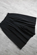 1990s poly black wide culotte shorts