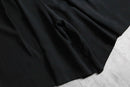 1990s poly black wide culotte shorts
