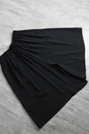 1990s poly black wide culotte shorts