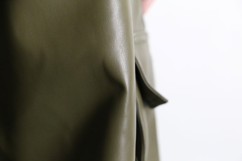 khaki wide straight cargo pants