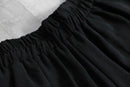 1990s poly black wide culotte shorts
