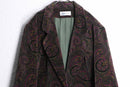 magenta pink paisley design pile single easy tailored jacket
