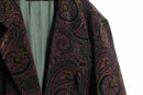 magenta pink paisley design pile single easy tailored jacket