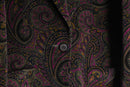 magenta pink paisley design pile single easy tailored jacket