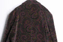 magenta pink paisley design pile single easy tailored jacket