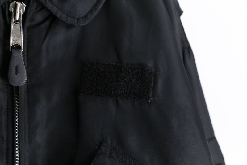 black color short length flight jacket