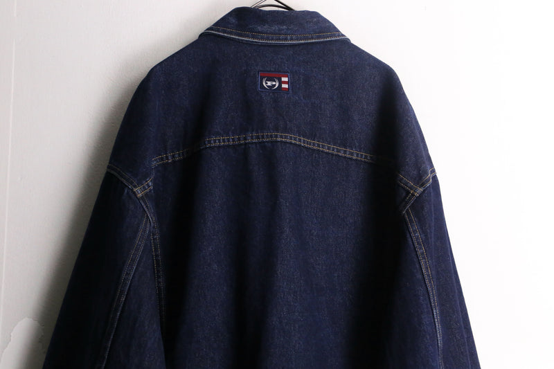 "PHAT FARM" indigo color loose denim jacket