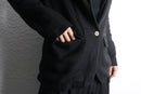 black linen easy tailored jacket