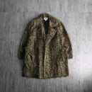 1990s shaggy leopard pattern gown