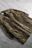 1990s shaggy leopard pattern gown