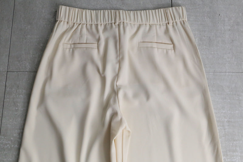 ivory 2tuck wide silhouette straight pants