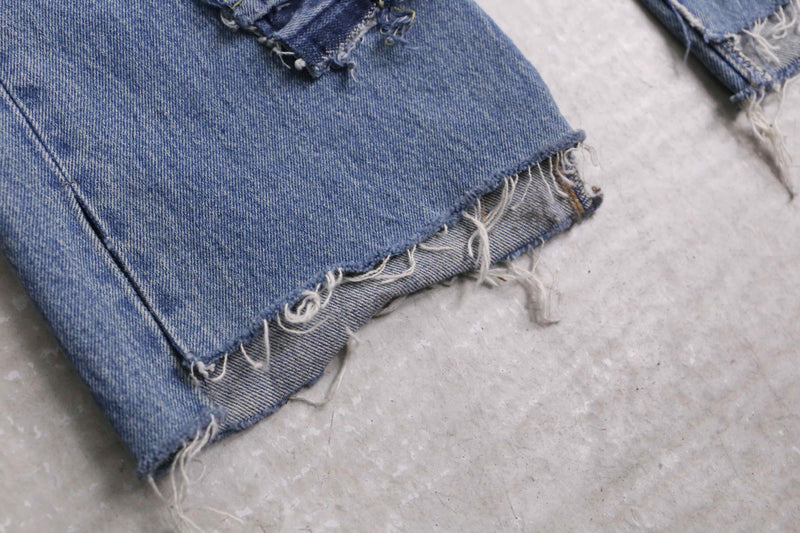 remake "再構築"patchwork design straight denim