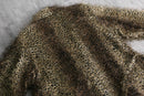 1990s shaggy leopard pattern gown
