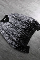 2000s sequins gradation design zip blouson