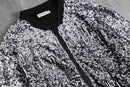 2000s sequins gradation design zip blouson