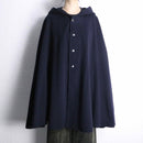 navy color hood poncho