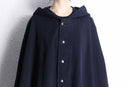 navy color hood poncho