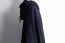 navy color hood poncho