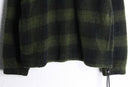 "GAP" dark green check half zip fleece