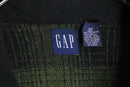 "GAP" dark green check half zip fleece