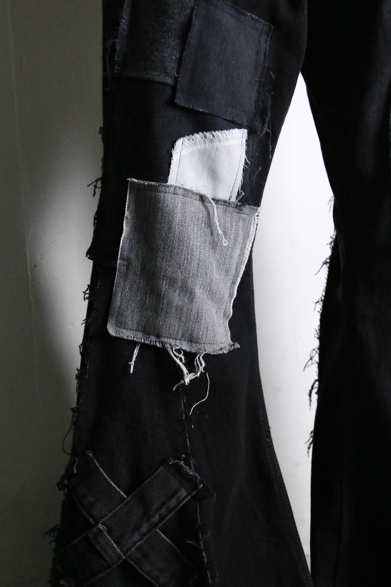 "Re:make"super flare black denim