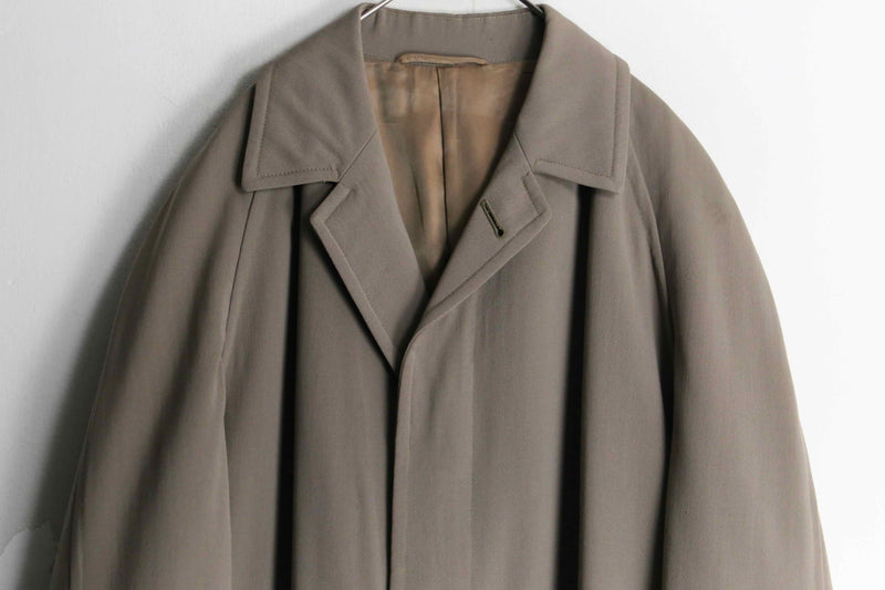 60's vintage wool gabardine balmacaan coat