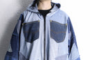 "Re:make" patchwork docking denim jacket